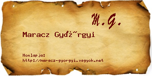 Maracz Györgyi névjegykártya